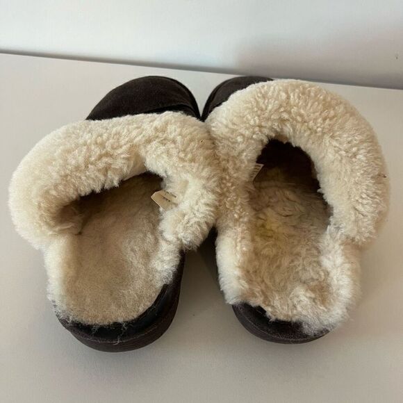 Nuknuuk Slippers Soft Lined Cushioned Womens Size 9 Cozy Comfy Brown Sheepskin L - Picture 4 of 6